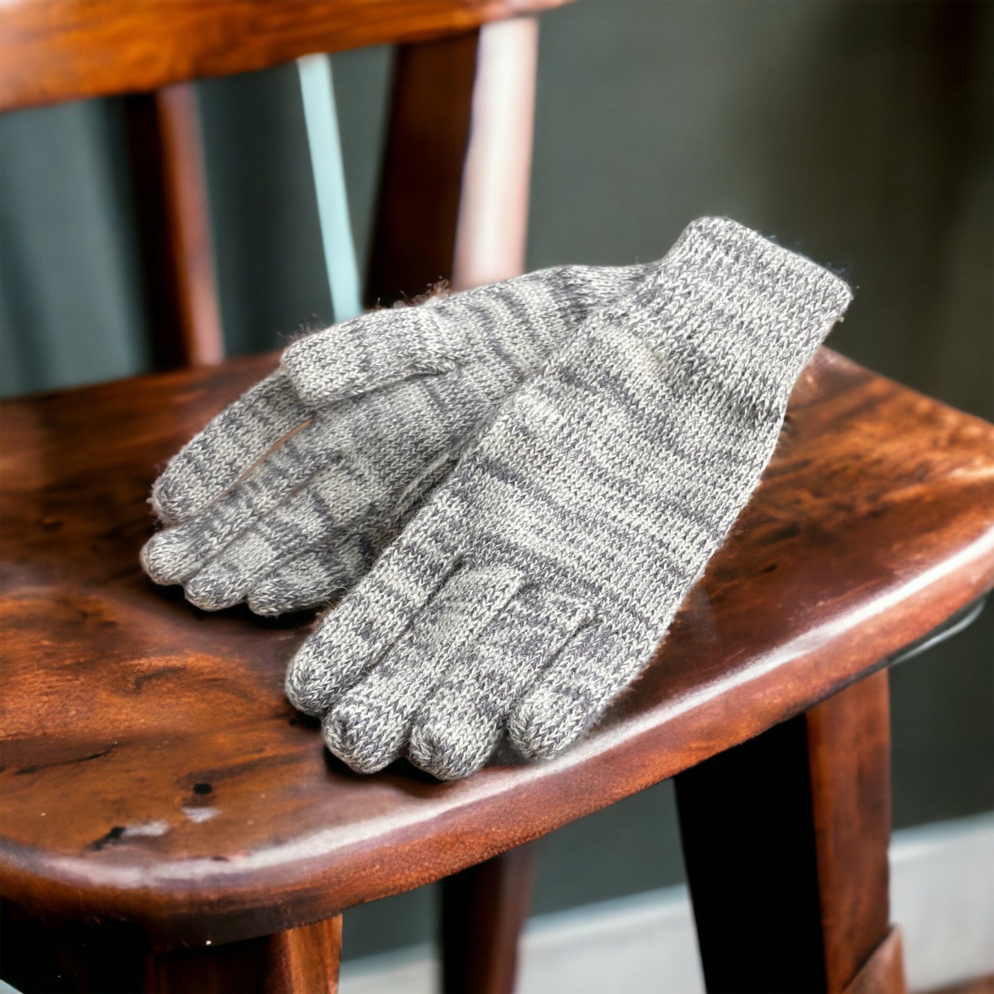 Marled Knit Gloves